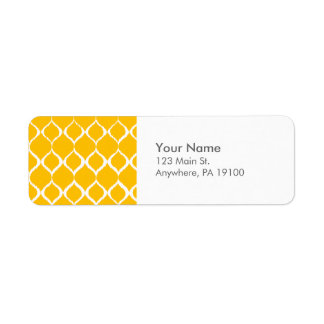 Golden Yellow Geometric Ikat Tribal Print Pattern