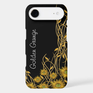 Golden Yellow Grunge Flowers Vine Custom