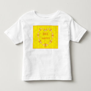 Golden yellow honeycomb and honey bees toddler T-Shirt