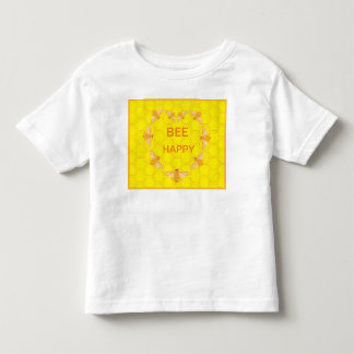 Golden yellow honeycomb and honey bees toddler T-Shirt