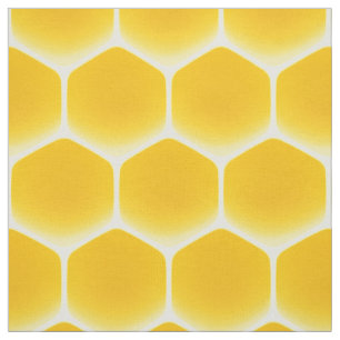 Golden Yellow Honeycomb Large Print 3" Cells  Fabric