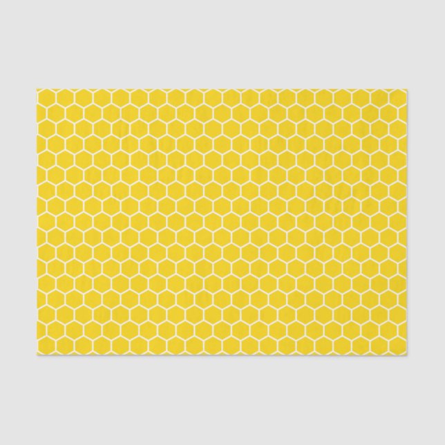 Golden Yellow Honeycomb Tissue Paper (Front)