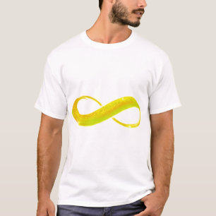 Golden Yellow INFINITY Symbol  Neurodiversity Auti T-Shirt