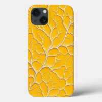 Golden Yellow iPhone Case Vein Design Bold