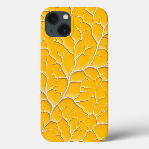 Golden Yellow iPhone Case Vein Design Bold