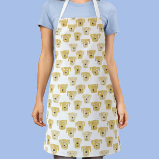 Golden Yellow Labrador Retriever Dog Pattern Apron