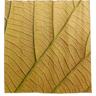 Golden yellow leaf pattern in the morning.  shower curtain