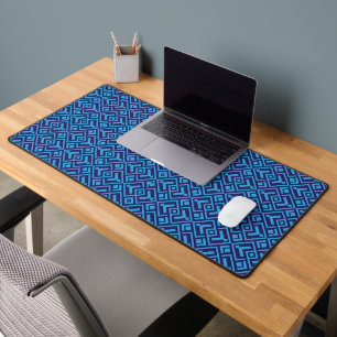 Golden Yellow Leafy Vine Pattern Desk Mat