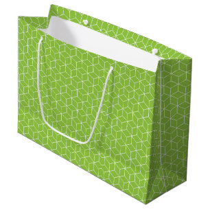 Golden Yellow Leafy Vine Pattern  Large Gift Bag