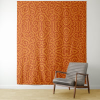 Golden Yellow Leafy Vine Pattern