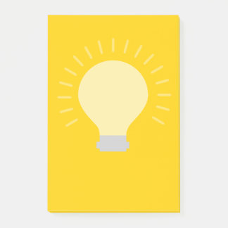 Golden Yellow Light Bulb Post-it Notes