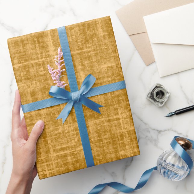 Golden Yellow Linen Wrapping Paper (Gifting)
