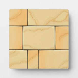 Golden Yellow Marble Tile Pattern Luxury Stone  Plaque