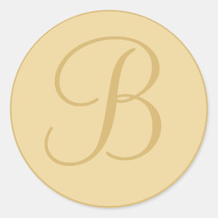 Golden Yellow Monogrammed Envelope Seals