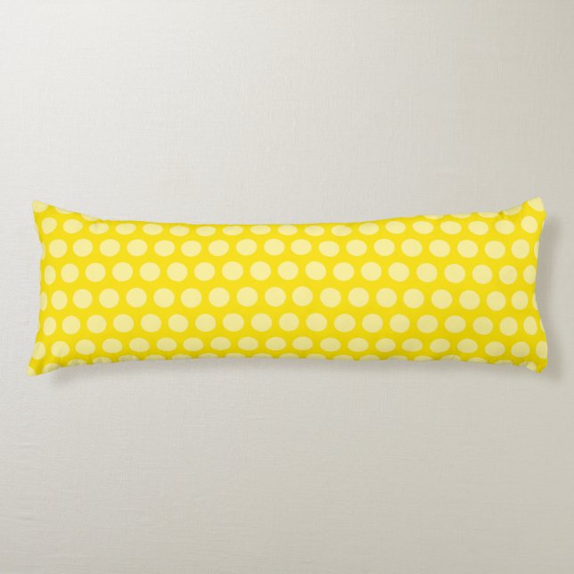 Golden Yellow Moroccan Moods Dots Body Cushion (Front)