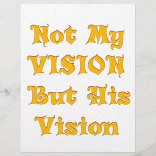 Golden Yellow "Not My Vision But His Vision"   Ins
