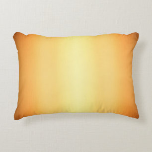 Golden yellow ombre graduated solid colour design decorative cushion