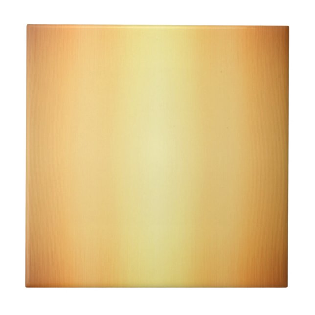 Golden yellow ombre graduated solid colour design tile (Front)