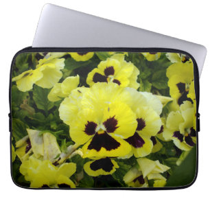 Golden Yellow Pansies, Laptop Sleeve