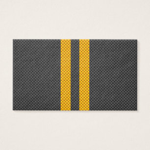 Golden Yellow Racing Stripes Carbon Fibre Style
