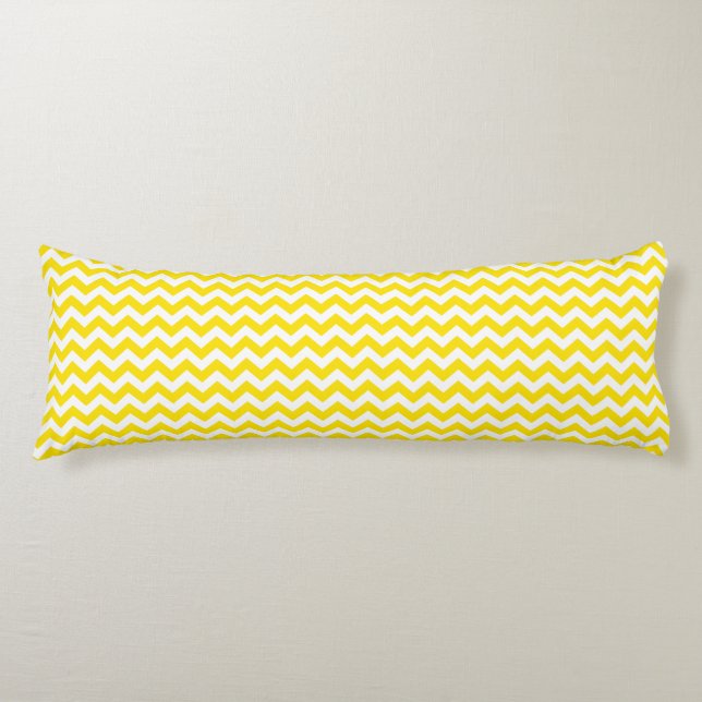 Golden Yellow Safari Chevron Body Cushion (Front)