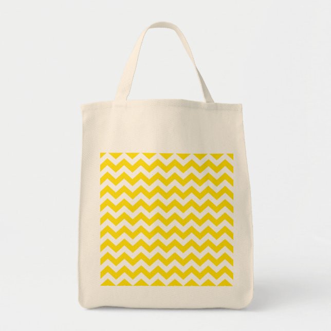 Golden Yellow Safari Chevron Tote Bag (Front)