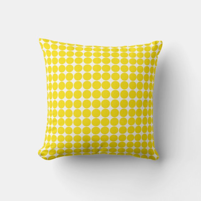 Golden Yellow Safari Dot Pillow (Front)