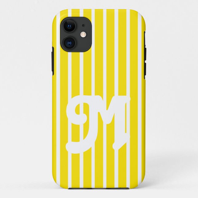 Golden Yellow Safari Stripe Case-Mate iPhone Case (Back)