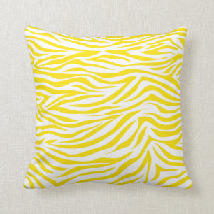 Golden Yellow Safari Zebra Cushion