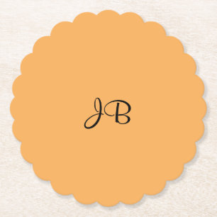 Golden yellow solid color TEMPLATE Paper Coaster