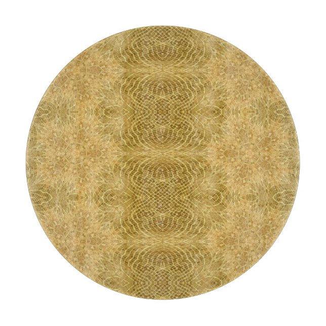 Golden yellow sun bright pattern cutting board (Front)