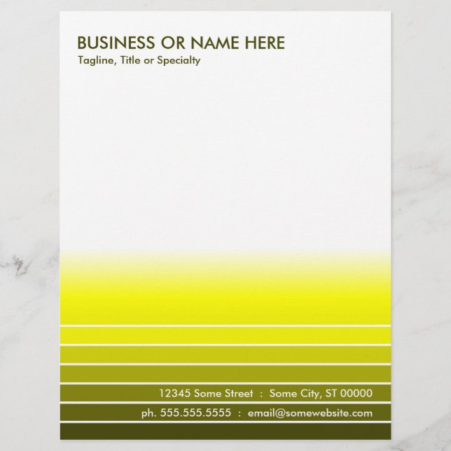 golden yellow swatch customized letterhead (Front)