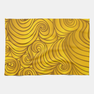 Golden Yellow Swirl Towel