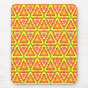 Golden Yellow Triangle Pattern Mouse Mat