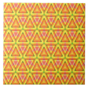 Golden Yellow Triangle Pattern Tile