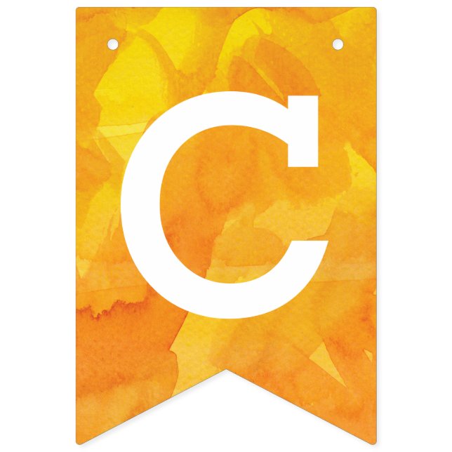 Golden Yellow Watercolor Congratulations Bunting (First Flag)