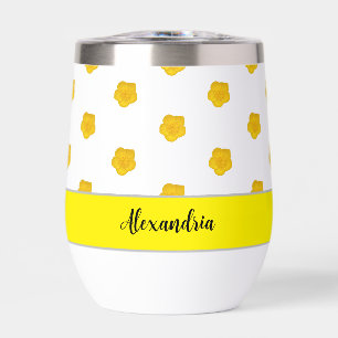 Golden Yellow Wildflower Photo Monogram Name