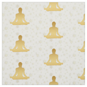 Golden Yoga Meditation Fabric