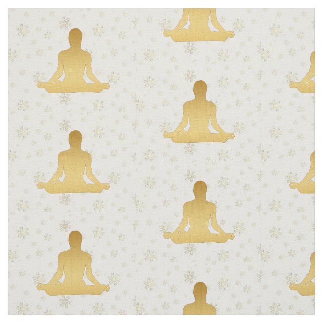 Golden Yoga Meditation Fabric (Swatch)