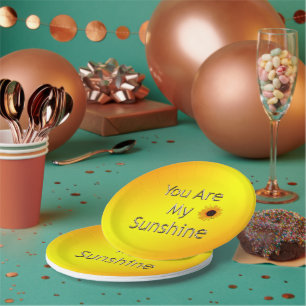 Golden You Are My Sunshine, Party Paper Plates