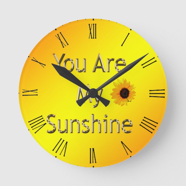 Golden You Are My Sunshine, Wall Clock (Front)