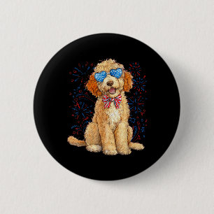 Goldendoodle 4th Of July Patriotic Golden Doodle D 6 Cm Round Badge