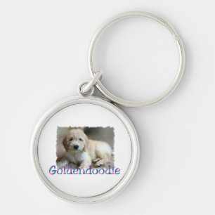 Goldendoodle Art Key Ring