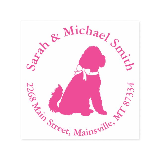 Goldendoodle Baby Shower Pink Self-inking Stamp (Design)