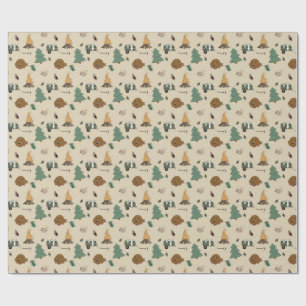 Goldendoodle Camping Adventure Wrapping Paper