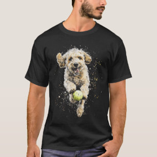 Goldendoodle Chasing Ball Cute Labradoodle Doodle T-Shirt