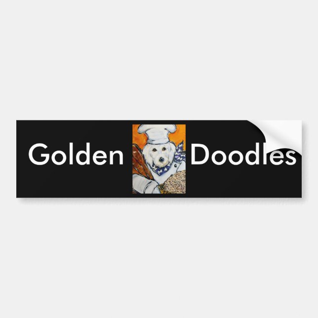 Goldendoodle Chef Bumper Sticker (Front)