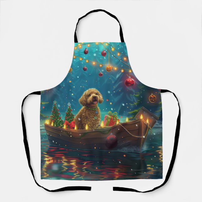 Goldendoodle Christmas Festive Voyage Apron (Front)
