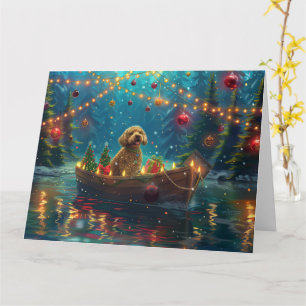 Goldendoodle Christmas Festive Voyage Card