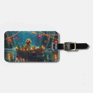 Goldendoodle Christmas Festive Voyage Luggage Tag
